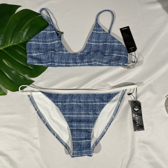 NWT 2PC Tavik [ Small ] Nahla Halter Top + Antic Bikini Bottom‎ Of Grid Pacific - Picture 3 of 12